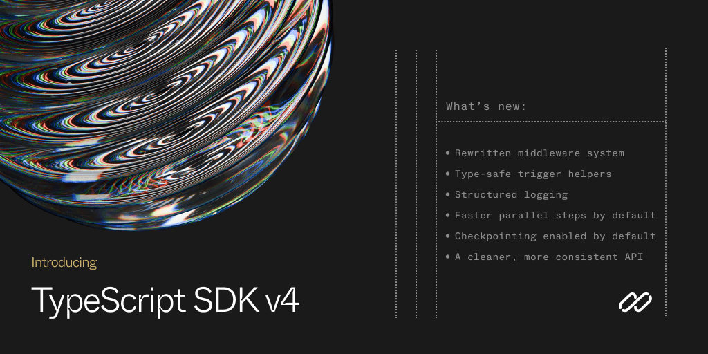 Featured image for TypeScript SDK v4: Rewritten Middleware, Composable Triggers, Faster Steps blog post